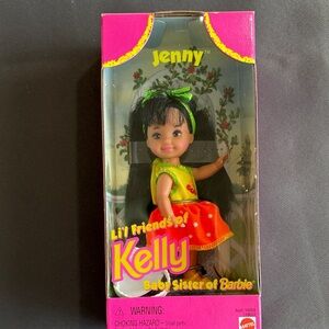 Mattel Li'l Friends of Kelly Doll - Green and Orange Dress